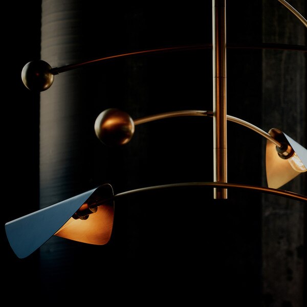 Eclipse Chandelier (Blackened Brass and Natural Brass) Lifestyle 15